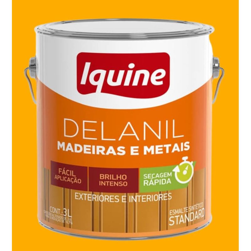Esmalte Standard Sintético Alto Brilho Delanil Amarelo 3L