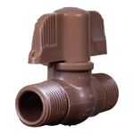 Registro de Esfera Roscável Borboleta Macho PVC 1/2" Tigre