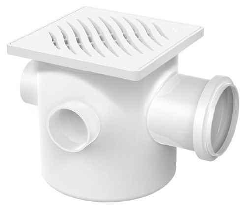 Caixa Sifonada com Grelha Quadrada Branca Tigre