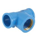 Te Soldável com Bucha de Latão Azul PVC 20mm x 1/2" Tigre