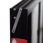 Janela de Correr 4 Folhas sem Grade Alumínio Preto 100x200cm