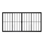 Janela de Correr 4 Folhas com Grade Alumínio Preto 100x150cm