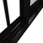 Janela de Correr 4 Folhas com Grade Alumínio Preto 100x150cm