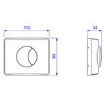 Acabamento para Válvula de Descarga Cromado Hydra Duo Deca