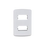 Placa 2 Postos 4x2 com Suporte Branca Miluz