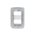 Placa 2 Postos 4x2 com Suporte Branca Miluz