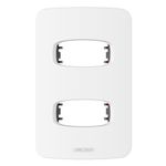 Placa 2 Postos Separados 4x2 com Suporte Branca Gracia