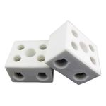 Conector Porcelana 6mm² Pequeno 2 Pólos Interneed