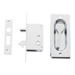 Fecho Concha para Portas e Janelas de Correr 105,5mm Cromado