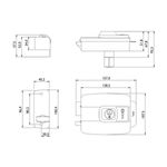 Fechadura Elétrica Dupla Fixa Abertura para Dentro C90 12V Preta