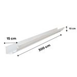 Calha Moldura Aço Corte 33 Galvalume 3m Calhaforte