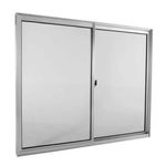 Janela de Correr 2 folhas sem Grade Alumínio Brilhante 100x120cm