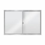 Janela de Correr 2 folhas sem Grade Alumínio Brilhante 100x120cm