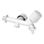 Torneira para Tanque/Jardim Parede Curta Florença Saída Máquina Branco