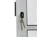 Porta de Correr 2 Folhas Vidro Liso Alumínio Branco Direito 210x150cm