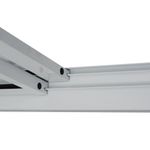 Porta de Correr 2 Folhas Vidro Liso Alumínio Branco Direito 210x150cm