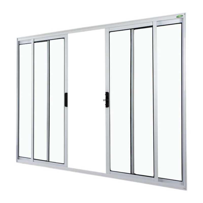 Janela de Correr 4 Folhas sem Grade Alumínio Branco 100x150cm