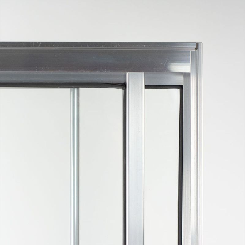 Janela de Correr 4 Folhas com Grade Alumínio Brilhante 100x150cm