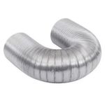 Tubo de Saída de Ar Sanfonado Alumínio 1,5m 90mm Distak