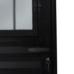 Porta Postigo Vidro Boreal Alumínio Preto Direito 210x80cm