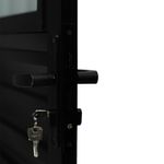 Porta Postigo Vidro Boreal Alumínio Preto Direito 210x80cm