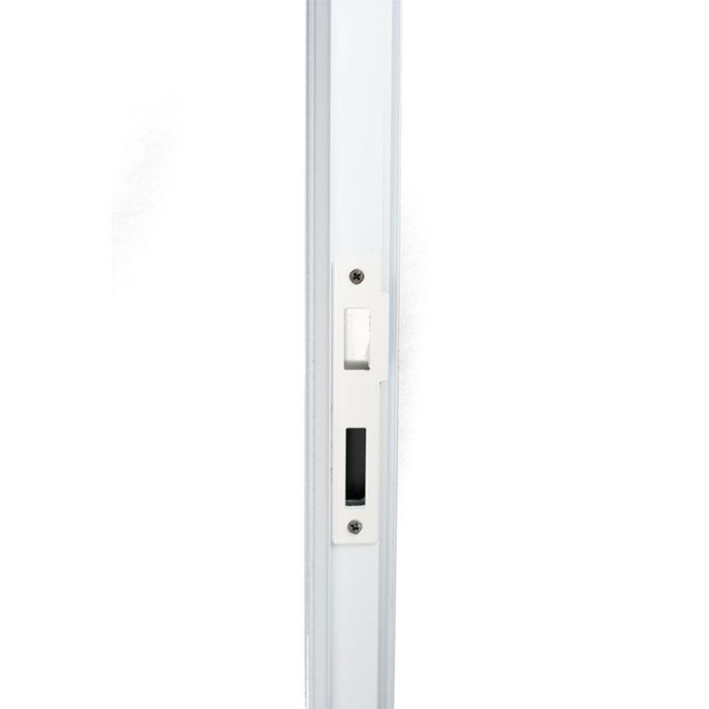 Porta Basculante Vidro Boreal Alumínio Branco Esquerdo 210x80cm