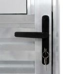 Porta Basculante Vidro Boreal Alumínio Brilhante Esquerdo 210x80cm