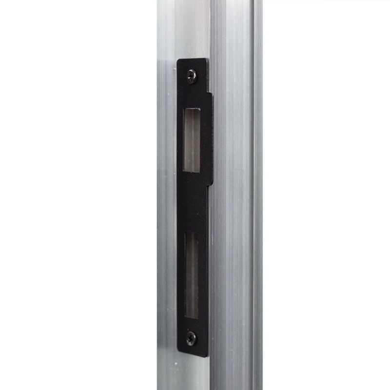 Porta Basculante Vidro Boreal Alumínio Brilhante Esquerdo 210x80cm