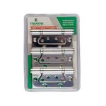 Dobradiça Sobrepor 3x4" Até 40Kg Inox Polido 03 Peças