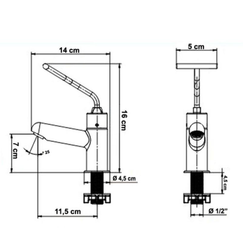 Torneira para Banheiro Mesa Pressão Cromado Matic 3552 DN15