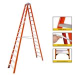 Escada Fibra Duplo Acesso Profissional 2x15 30 Degraus 4,3m Botafogo