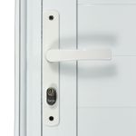 Porta Lambril Alumínio Branco com Fechadura Direito 210x80cm