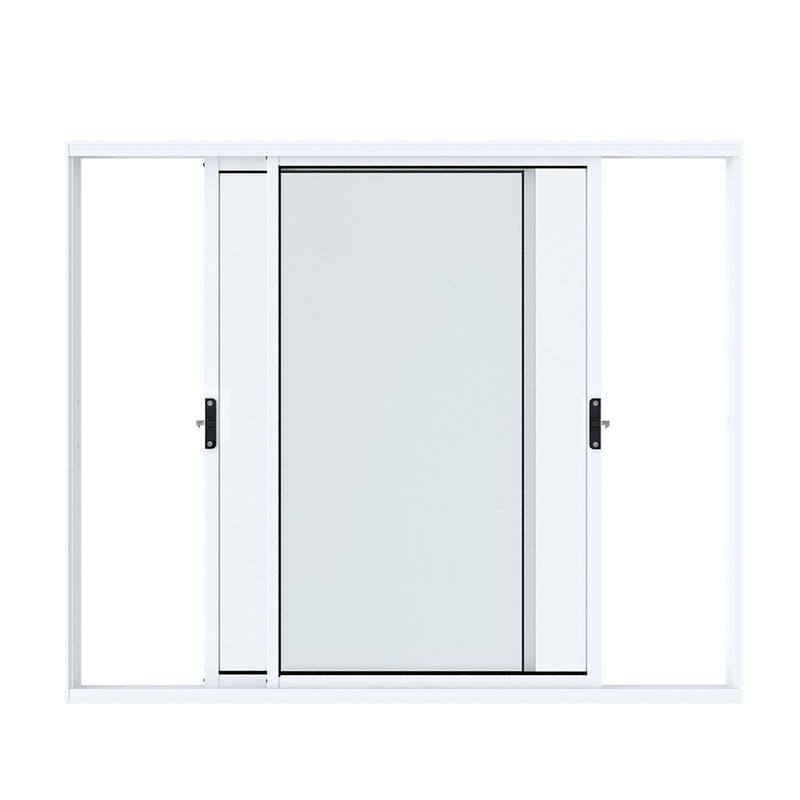 Janela de Correr 2 Folhas sem Grade Alumínio Branco 100x120cm