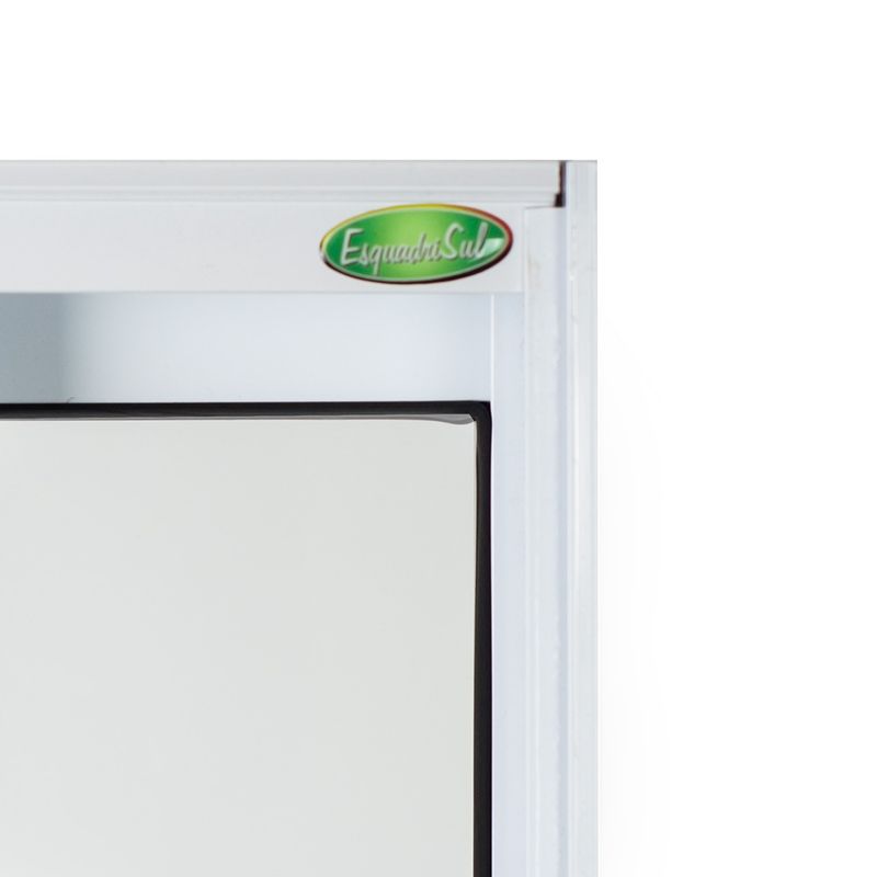 Janela de Correr 2 Folhas sem Grade Alumínio Branco 100x120cm