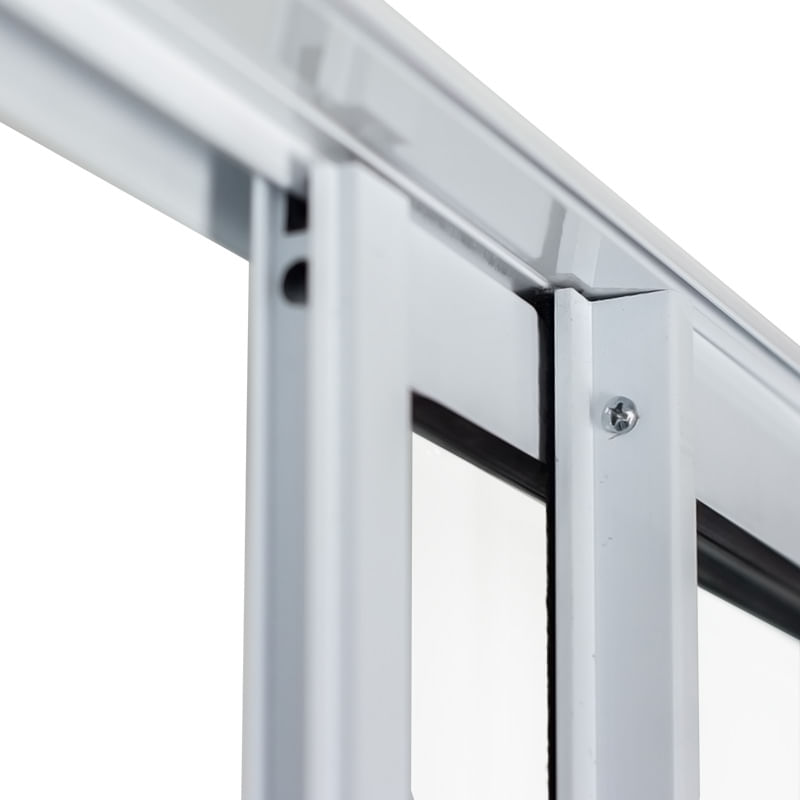 Janela de Correr 2 Folhas sem Grade Alumínio Branco 100x120cm