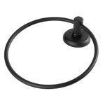 Porta Toalha de Rosto Brisa Matte Argola Preto