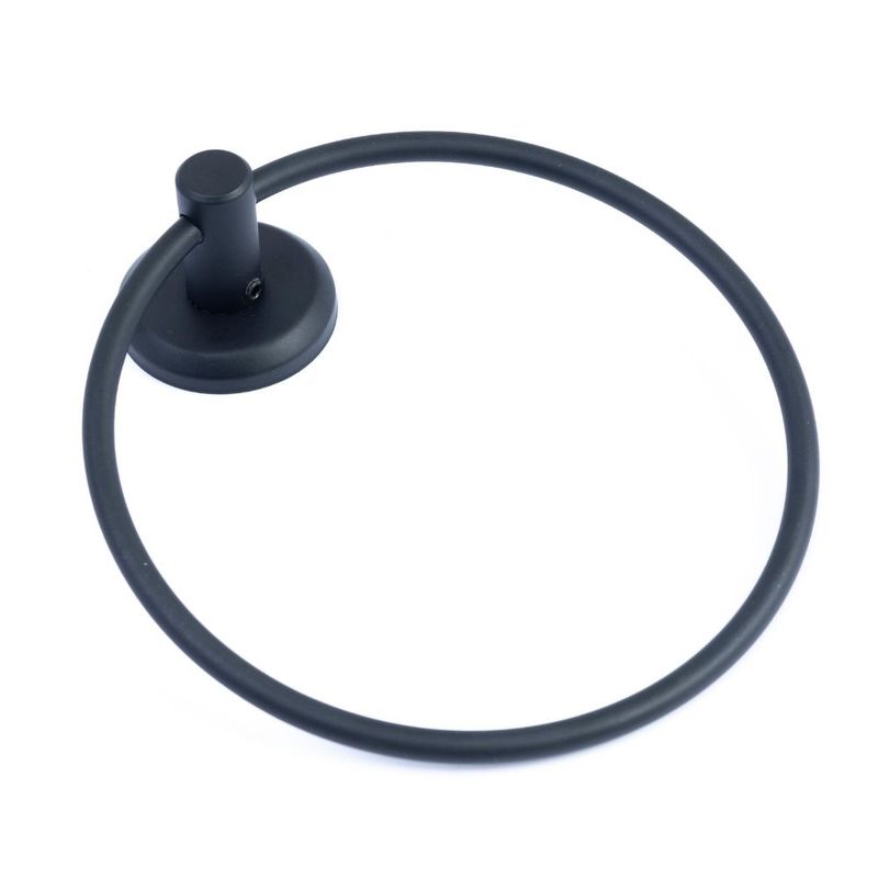 Porta Toalha de Rosto Brisa Matte Argola Preto