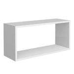 Nicho Retangular Simples MDF Branco sem suporte 60x20x1,5cm