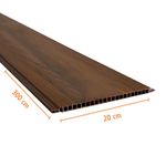 Forro PVC Mogno Normatizado 8mm 20x300cm Pacote com 3m2