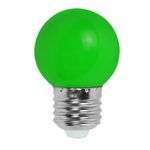 Lâmpada de LED Bolinha Color Bulbo G45 1W e 3W E27 Luz Verde