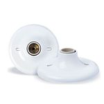 Plafonier Plástico Redondo FC Soquete Porcelana 1XE27 Branco