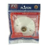 Plafonier Plástico Redondo FC Soquete Porcelana 1XE27 Branco