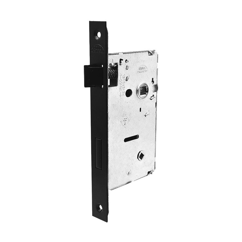 Fechadura Banheiro Roseta Quadrada Kiko 55mm Preto
