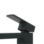 Torneira para Banheiro Mesa 1/4V Bica Alta Preto Fosco Square