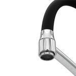 Torneira para Cozinha Parede 1/4V Bica Alta Preto /Cromada Arcos Flex