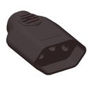 Tomada Desmontável 2P + T 10 Amperes 250V Preta