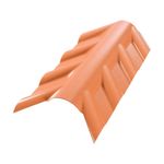 Cumeeira Espigão Superior PVC Articulada Terracota 81x29cm Afort