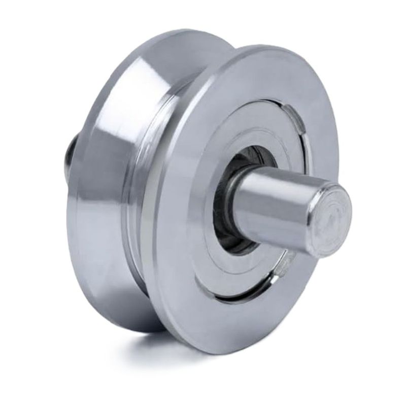 Roldana em V para Portão 2" Aço Zincado 02 Peças