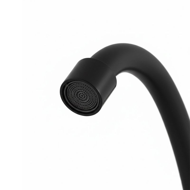 Torneira para Cozinha Mesa 1/4V Bica Alta Preto C29 ABS