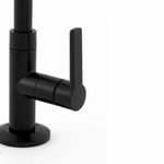 Torneira para Cozinha Mesa 1/4V Bica Alta Preto C29 ABS